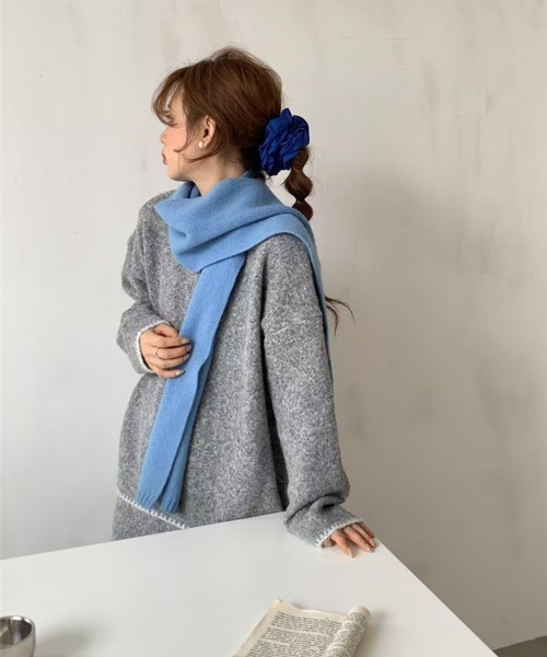 セール】ニットセットアップ 上下セット 配色（セットアップ