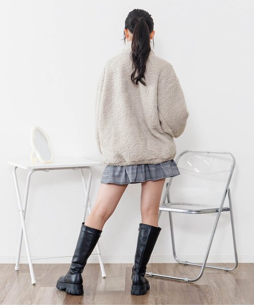 algy(アルジー)の「柔らかボアブルゾン(ブルゾン・キッズ・ベージュ/ブラック/アイボリー・XX-SMALL/X-SMALL/SMALL/MEDIUM)」の16枚目の写真