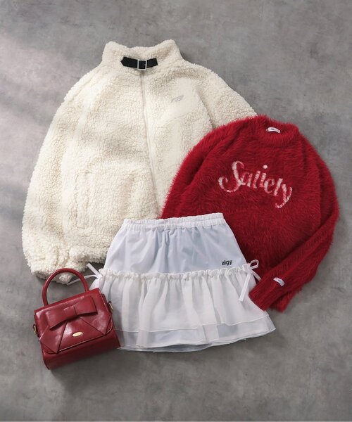 algy(アルジー)の「柔らかボアブルゾン(ブルゾン・キッズ・ベージュ/ブラック/アイボリー・XX-SMALL/X-SMALL/SMALL/MEDIUM)」の19枚目の写真