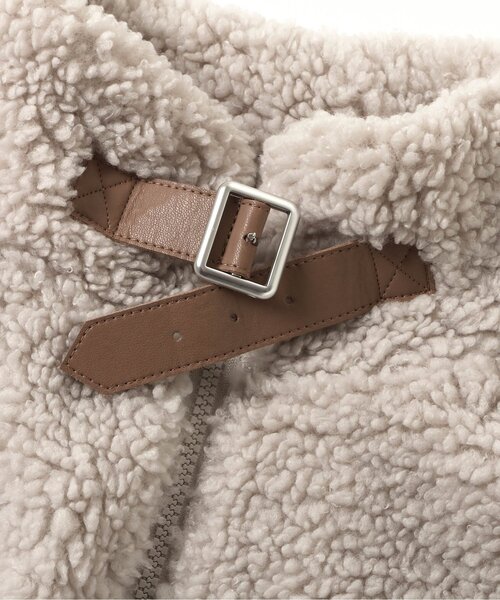 algy(アルジー)の「柔らかボアブルゾン(ブルゾン・キッズ・ベージュ/ブラック/アイボリー・XX-SMALL/X-SMALL/SMALL/MEDIUM)」の9枚目の写真