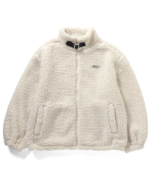 algy(アルジー)の「柔らかボアブルゾン(ブルゾン・キッズ・ベージュ/ブラック/アイボリー・XX-SMALL/X-SMALL/SMALL/MEDIUM)」の1枚目の写真