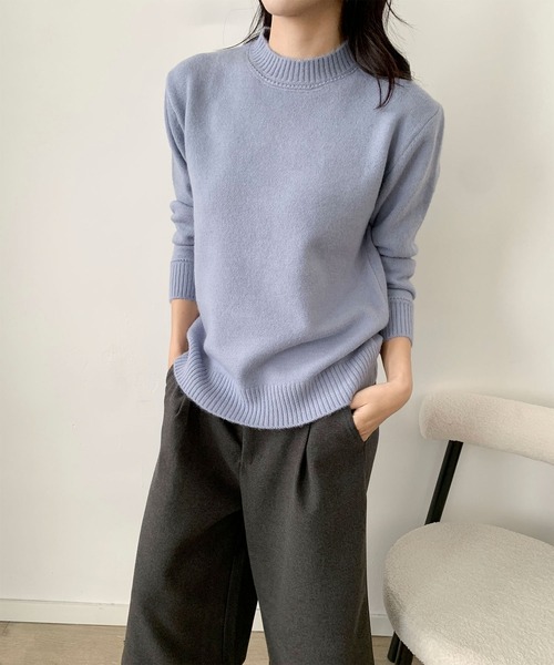 aimoha(アイモハ)の「ベーシッククルーネックゆるニットプルオーバー (AW)(ニット/セーター・レディース・オフホワイト/グレー/ブルー・FREE)」の14枚目の写真