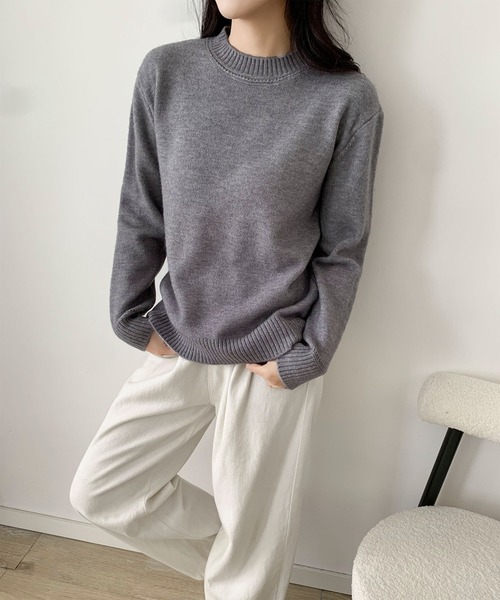 aimoha(アイモハ)の「ベーシッククルーネックゆるニットプルオーバー (AW)(ニット/セーター・レディース・オフホワイト/グレー/ブルー・FREE)」の22枚目の写真