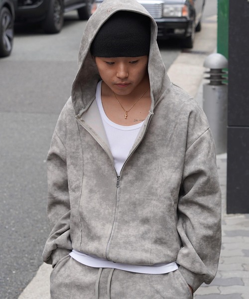 GUIDER（ガイダー）の「【GUIDER】［セットアップ対応］ボンディング ZIP フーディー / Bondi ZIP Hoodie（パーカー・メンズ・ベージュ/ブラック・L/XL/M）」の2枚目の写真