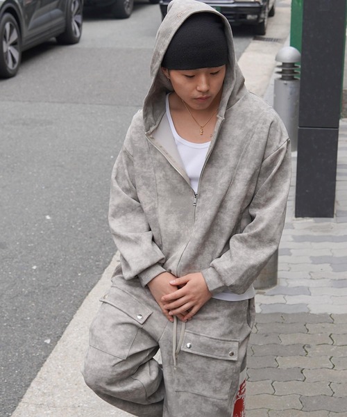 GUIDER（ガイダー）の「【GUIDER】［セットアップ対応］ボンディング ZIP フーディー / Bondi ZIP Hoodie（パーカー・メンズ・ベージュ/ブラック・L/XL/M）」の15枚目の写真
