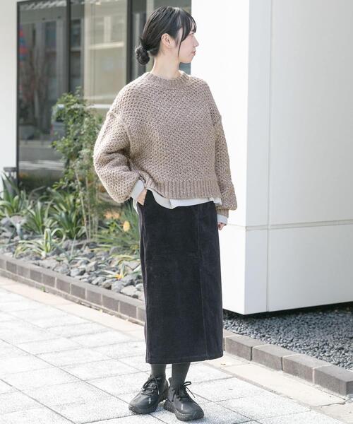 EKAL（エカル）の「ネップMIXクルーニット（ニット/セーター・レディース・ベージュ系その他/ブラック/ブルー系その他・ONE）」の8枚目の写真