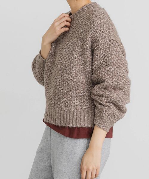 EKAL（エカル）の「ネップMIXクルーニット（ニット/セーター・レディース・ベージュ系その他/ブラック/ブルー系その他・ONE）」の9枚目の写真