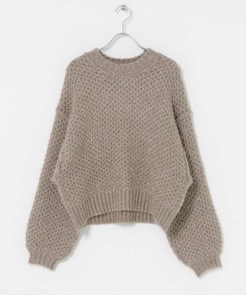 EKAL（エカル）の「ネップMIXクルーニット（ニット/セーター・レディース・ベージュ系その他/ブラック/ブルー系その他・ONE）」の11枚目の写真