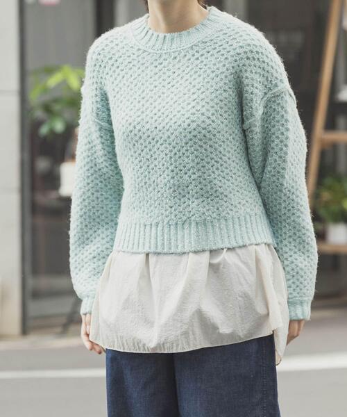 EKAL（エカル）の「ネップMIXクルーニット（ニット/セーター・レディース・ベージュ系その他/ブラック/ブルー系その他・ONE）」の18枚目の写真