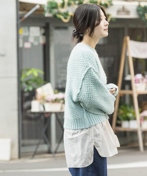 EKAL（エカル）の「ネップMIXクルーニット（ニット/セーター・レディース・ベージュ系その他/ブラック/ブルー系その他・ONE）」の20枚目の写真