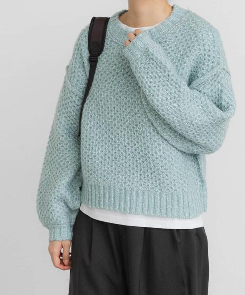 EKAL（エカル）の「ネップMIXクルーニット（ニット/セーター・レディース・ベージュ系その他/ブラック/ブルー系その他・ONE）」の22枚目の写真