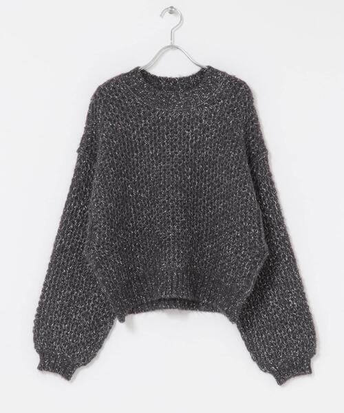 EKAL（エカル）の「ネップMIXクルーニット（ニット/セーター・レディース・ベージュ系その他/ブラック/ブルー系その他・ONE）」の7枚目の写真