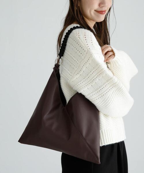 URBAN RESEARCH Sonny Label(アーバンリサーチサニーレーベル)の「トライアングル2WAYバッグ(ハンドバッグ・レディース・ブラック/ライトベージュ/ブラウン・ONE)」の1枚目の写真
