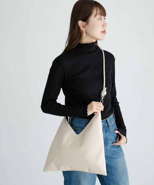 URBAN RESEARCH Sonny Label(アーバンリサーチサニーレーベル)の「トライアングル2WAYバッグ(ハンドバッグ・レディース・ブラック/ライトベージュ/ブラウン・ONE)」の5枚目の写真