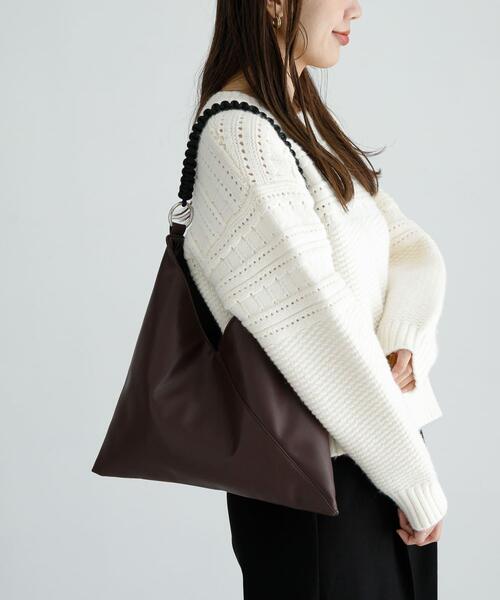 URBAN RESEARCH Sonny Label(アーバンリサーチサニーレーベル)の「トライアングル2WAYバッグ(ハンドバッグ・レディース・ブラック/ライトベージュ/ブラウン・ONE)」の8枚目の写真
