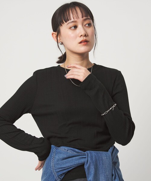 WEB限定】＜at ease＞シアー リブ カットソー（Tシャツ/カットソー