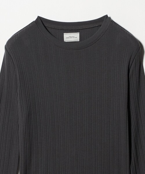 green label relaxing（グリーンレーベルリラクシング）の「【WEB限定】＜at ease＞シアー リブ カットソー（Tシャツ/カットソー・レディース・ダークグレー/オフホワイト/ブラック・FREE）」の21枚目の写真