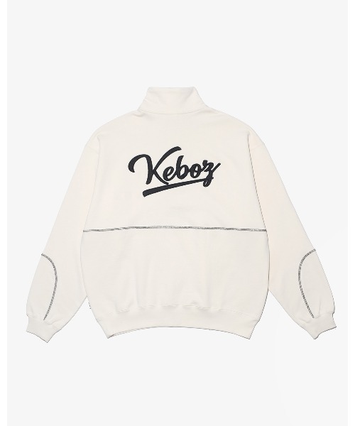 keboz スウェット 白 ICON SWEAT HALF ZIP（スウェット）｜KEBOZ（ケボズ）のファッション