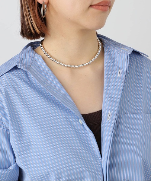 SLOBE IENA（スローブイエナ）の「《追加5》SLOBE メタルビーズショートネックレス（ネックレス・レディース・シルバー・FREE）」の3枚目の写真