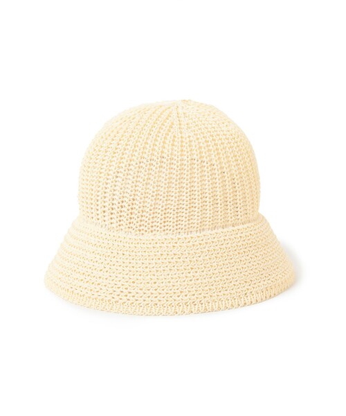 KIJIMA TAKAYUKI（キジマ　タカユキ）の「〈WOMEN〉KIJIMA TAKAYUKI /  ポリエステル 和紙ニット メトロハット（ハット・レディース・ブラック/ホワイト系その他5・ONE SIZE）」の5枚目の写真
