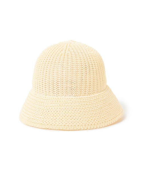 KIJIMA TAKAYUKI（キジマ　タカユキ）の「〈WOMEN〉KIJIMA TAKAYUKI /  ポリエステル 和紙ニット メトロハット（ハット・レディース・ブラック/ホワイト系その他5・ONE SIZE）」の6枚目の写真