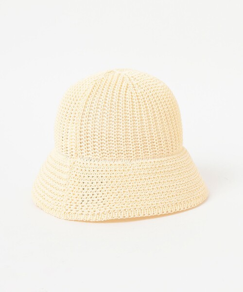 KIJIMA TAKAYUKI（キジマ　タカユキ）の「〈WOMEN〉KIJIMA TAKAYUKI /  ポリエステル 和紙ニット メトロハット（ハット・レディース・ブラック/ホワイト系その他5・ONE SIZE）」の7枚目の写真