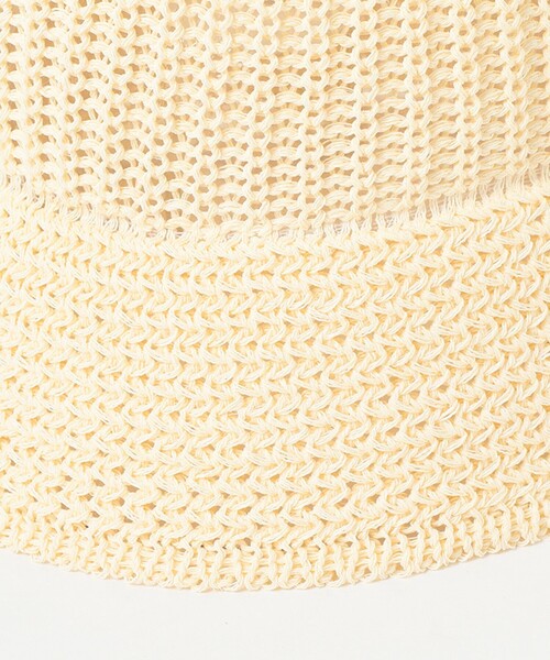 KIJIMA TAKAYUKI（キジマ　タカユキ）の「〈WOMEN〉KIJIMA TAKAYUKI /  ポリエステル 和紙ニット メトロハット（ハット・レディース・ブラック/ホワイト系その他5・ONE SIZE）」の8枚目の写真