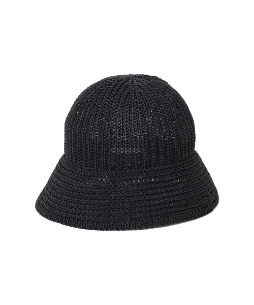 KIJIMA TAKAYUKI（キジマ　タカユキ）の「〈WOMEN〉KIJIMA TAKAYUKI /  ポリエステル 和紙ニット メトロハット（ハット・レディース・ブラック/ホワイト系その他5・ONE SIZE）」の10枚目の写真