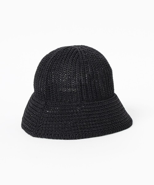 KIJIMA TAKAYUKI（キジマ　タカユキ）の「〈WOMEN〉KIJIMA TAKAYUKI /  ポリエステル 和紙ニット メトロハット（ハット・レディース・ブラック/ホワイト系その他5・ONE SIZE）」の11枚目の写真