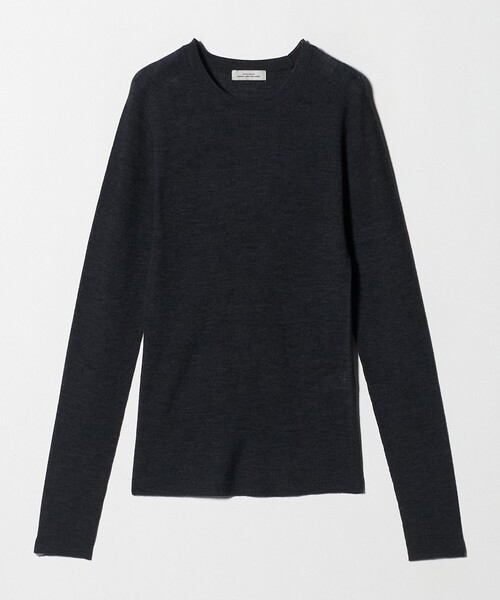 green label relaxing（グリーンレーベルリラクシング）の「ウール シアー リブ クルーネック ニット ウォッシャブル（ニット/セーター・レディース・オフホワイト/ライトピンク/ダークグレー/ベージュ・FREE）」の14枚目の写真