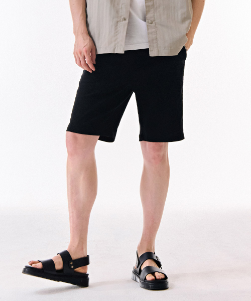 CHASECULT(チェイスカルト)の「男性リネンライクショートパンツ-DCRK2521E03(その他パンツ・メンズ・ブラック・82/86/70/76/92)」の2枚目の写真