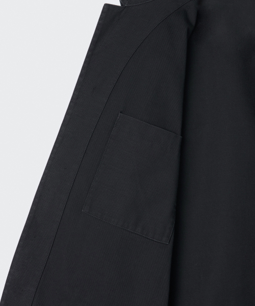 MUSINSA STANDARD（ムシンサスタンダード）の「バックサテンショップコート [ダークグレー]（トレンチコート・メンズ・その他・MEDIUM/LARGE/X-LARGE）」の7枚目の写真