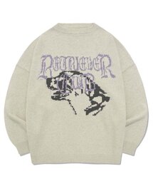 OLD LETTERING LOGO KNIT CREWNECK [IVORY]