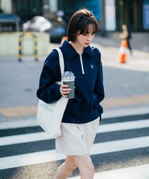 SALT AND CHOCOLATE（ソルトアンドチョコレート）の「SAC Logo Half Zip Sweatshirt Navy 4W2233302（スウェット）」