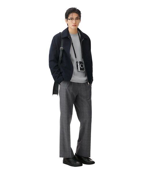 MUSINSA STANDARD（ムシンサスタンダード）の「グレンチェックワイドヒドゥンバンディングスラックス[ミディアムグレー]（スラックス・メンズ・その他・40/42/27/28）」の9枚目の写真