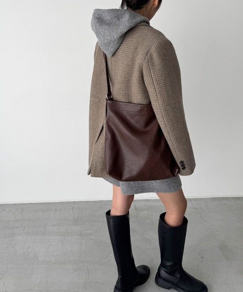 CANAL JEAN（キャナルジーン）の「El mar　ウール混パーカーSET UP（セットアップ・レディース・グレー・ONE SIZE）」の5枚目の写真