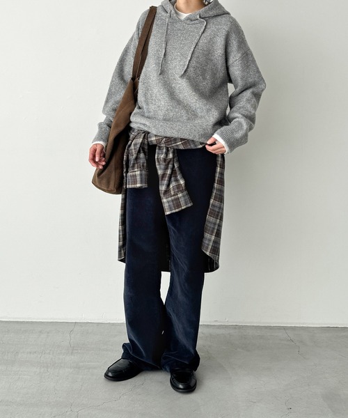 CANAL JEAN（キャナルジーン）の「El mar　ウール混パーカーSET UP（セットアップ・レディース・グレー・ONE SIZE）」の7枚目の写真