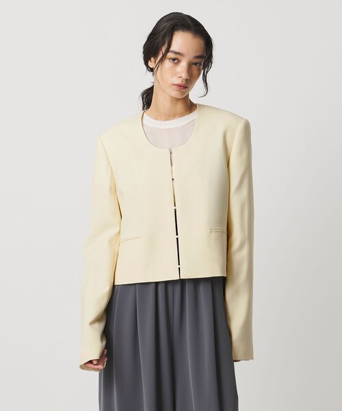 AEWEN MATOPH(イウエン マトフ)の「<AEWEN MATOPH>Uネックショートジャケット(ノーカラージャケット・レディース・ブラック/オフホワイト・36/38)」の12枚目の写真