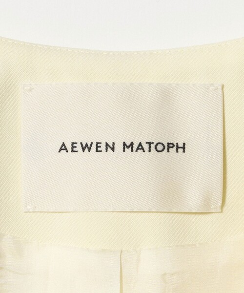 セール】＜AEWEN MATOPH＞Uネックショートジャケット（ノーカラー