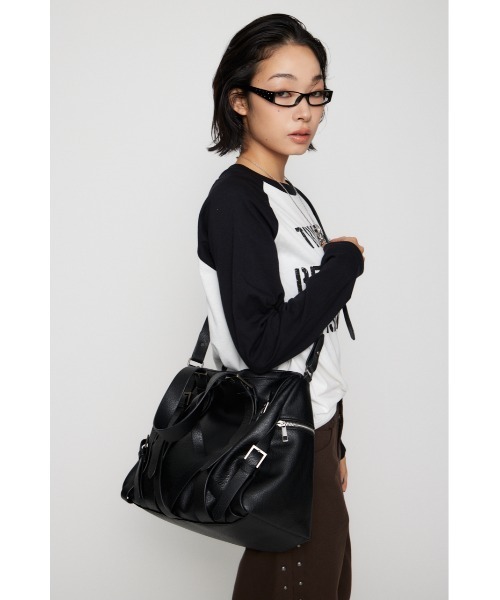 LAGUA GEM（ラグアジェム）の「MANY BELT USEFUL バッグ（ショルダーバッグ・レディース・グレー/ブラック・FREE）」の9枚目の写真