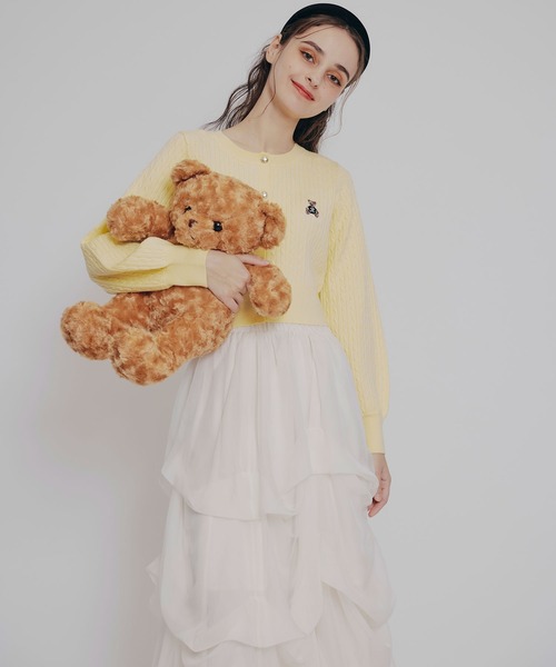 REDYAZEL（レディアゼル）の「タックバルーンボリュームシフォンロングスカート（スカート・レディース・ブラック/オフホワイト/グレー・FREE）」の8枚目の写真