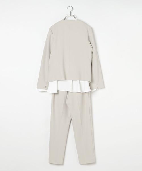 GLOBAL WORK（グローバルワーク）の「スゴラクストレッチ/Vネックジャケット3点セット/581018（セットアップ・レディース・ブラック/グレイッシュベージュ/ネイビー・SMALL/MEDIUM/LARGE/X-LARGE）」の15枚目の写真