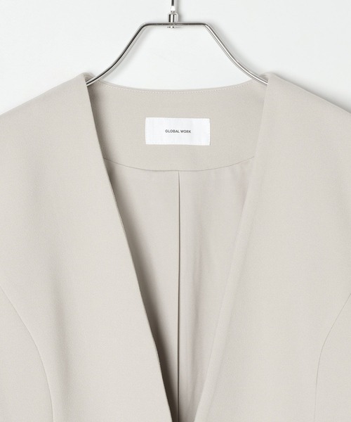 GLOBAL WORK（グローバルワーク）の「スゴラクストレッチ/Vネックジャケット3点セット/581018（セットアップ・レディース・ブラック/グレイッシュベージュ/ネイビー・SMALL/MEDIUM/LARGE/X-LARGE）」の18枚目の写真