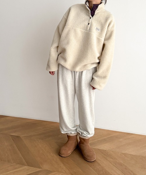 CANAL JEAN（キャナルジーン）の「COIN　ボアプルオーバー（その他アウター・レディース・ブラウン/アイボリー・ONE SIZE）」の8枚目の写真