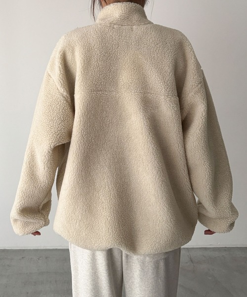 CANAL JEAN（キャナルジーン）の「COIN　ボアプルオーバー（その他アウター・レディース・ブラウン/アイボリー・ONE SIZE）」の11枚目の写真