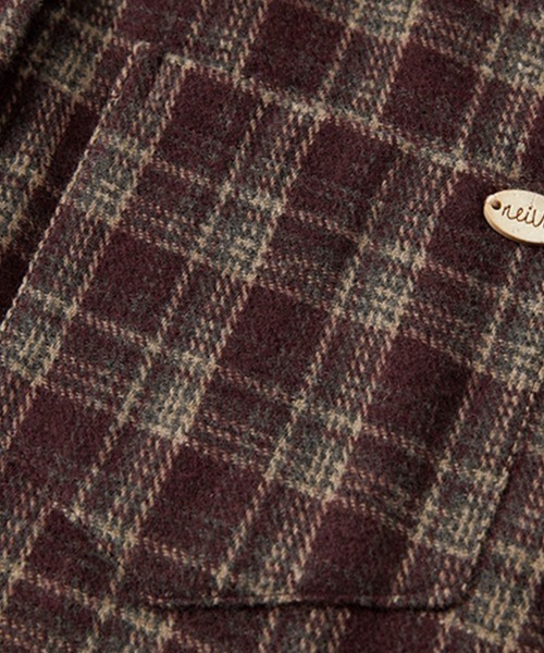 ONEP STAR(ワンピスター)の「ショート丈チェック柄シャツ(シャツ/ブラウス・レディース・ワイン・MEDIUM/LARGE/X-LARGE)」の11枚目の写真