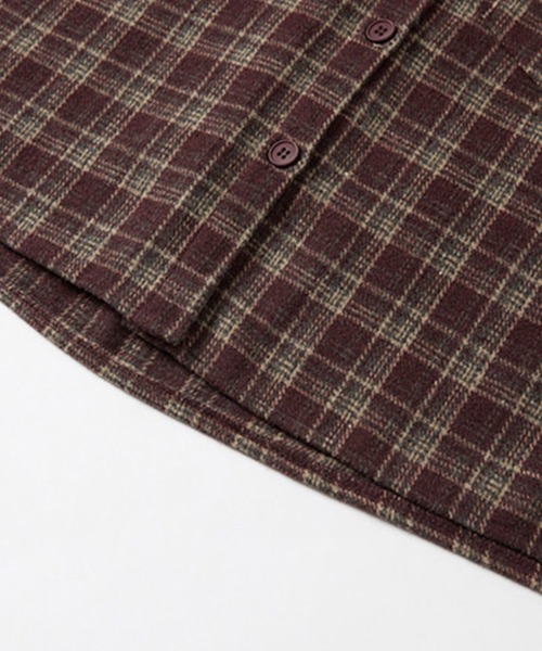 ONEP STAR(ワンピスター)の「ショート丈チェック柄シャツ(シャツ/ブラウス・レディース・ワイン・MEDIUM/LARGE/X-LARGE)」の13枚目の写真