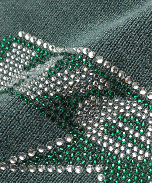 セール】WOKE EDGE / ウォークエッジ RHINESTONE WE STAR LOGO BEANIE