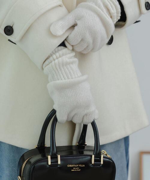 WILLIAM BRUNTON（ウィリアムブラントン）の「『別注』WILLIAM BRUNTON×URBAN RESEARCH　Open long Cuff Glove（手袋・レディース・イエロー/ホワイト/ブラック・-）」の9枚目の写真