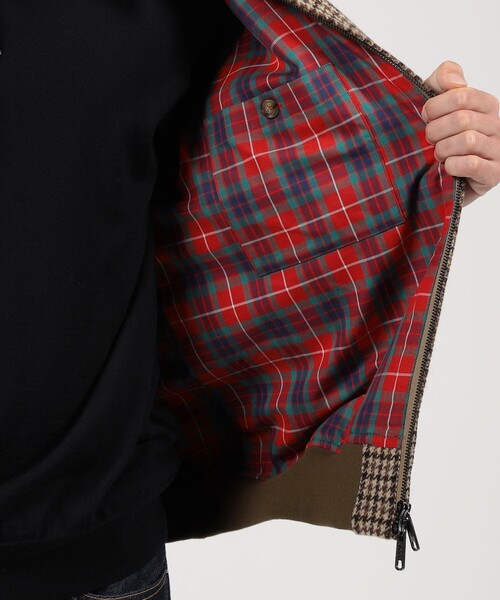 BARACUTA(バラクータ)の「【別注】BARACUTA G9 ウールツイード ブルゾン(ブルゾン・メンズ・ダークグリーン/ブラウン系その他/チャコールグレー・38/40/36)」の8枚目の写真